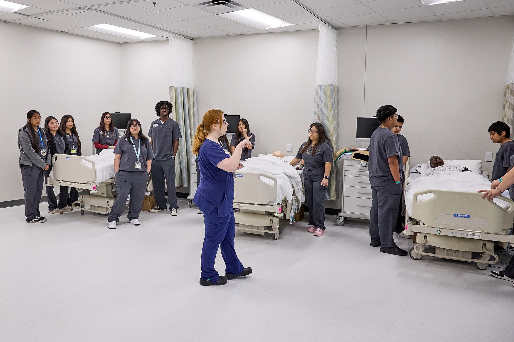 Group Of Students At Best Charter School Texas Healthcare High Schools In Dallas, Tx