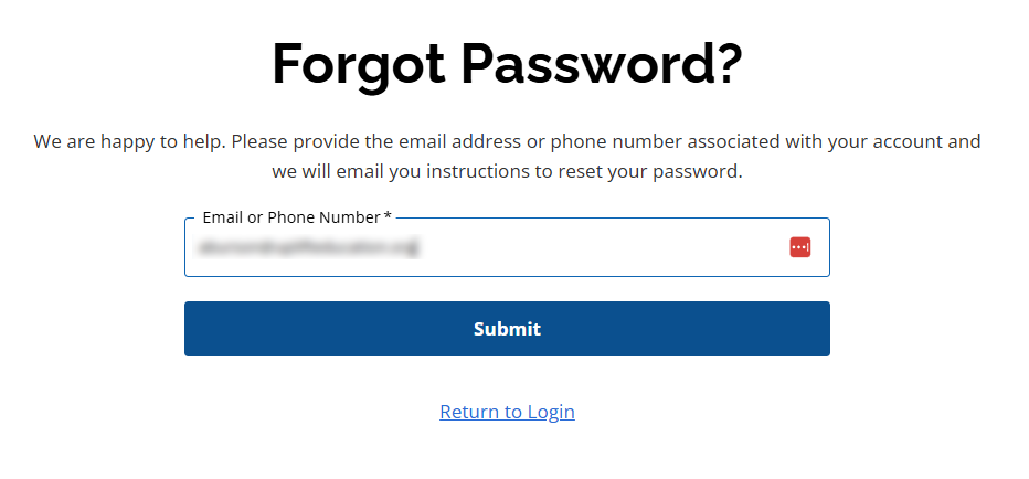 Forgot Password
