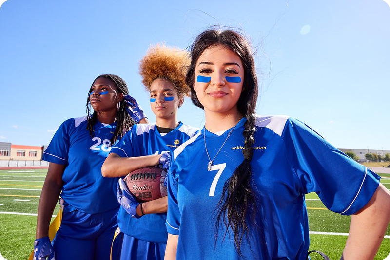 Best Charter School Texas Scholars Playing Flag Football
